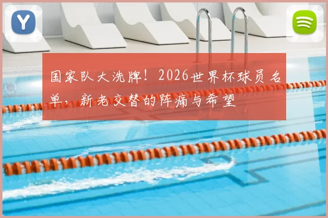 国家队大洗牌！2026世界杯球员名单，新老交替的阵痛与希望
